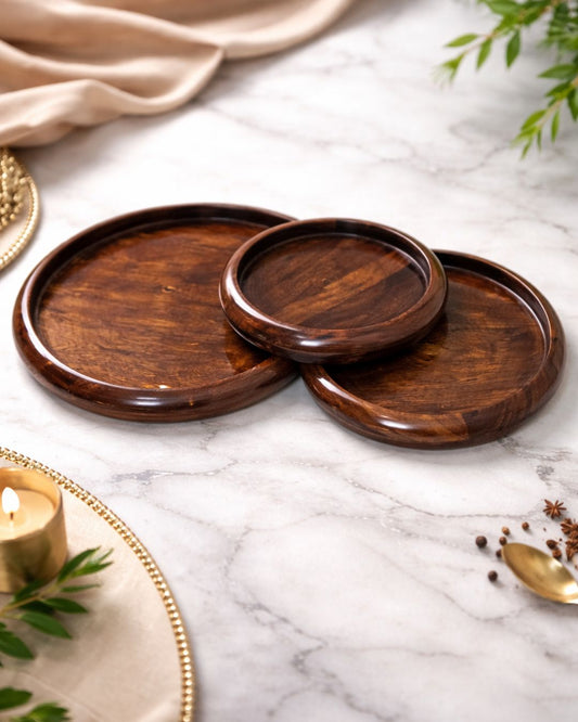 Spanish type Wooden Plate set for Dining